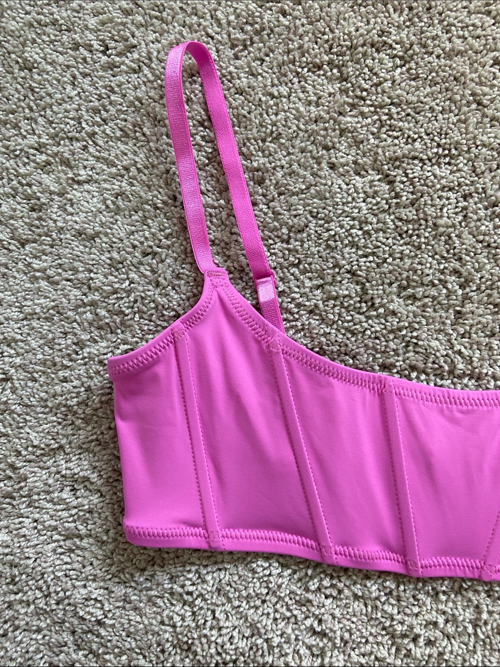 Skims โข Recycled Swim Corset Bikini Top Neon Orchid - Picture 2 of 14